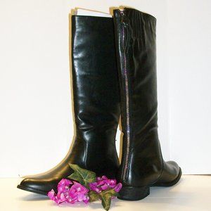 ❄️HP❄️ UNZE London Sz5 Rear Zip Black Boots NWT Vegan NWT